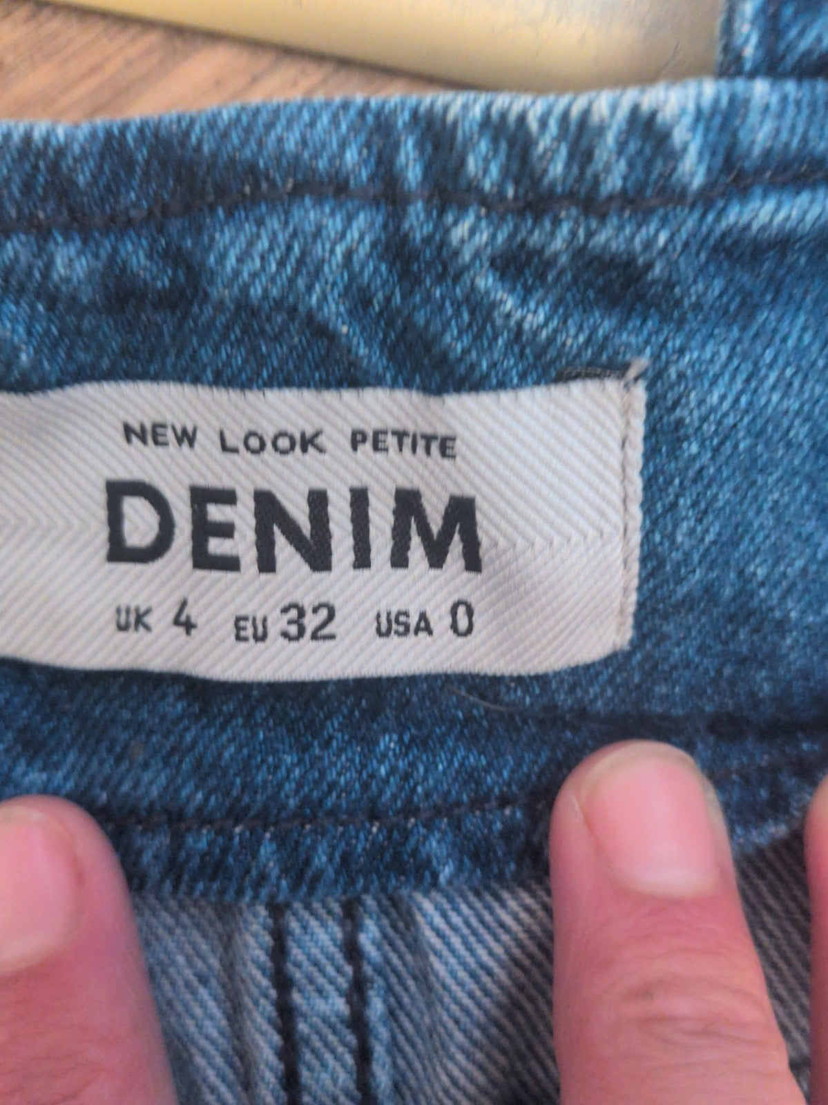 Ladies New Look Petite Size 4 Denim Sleeveless Dress