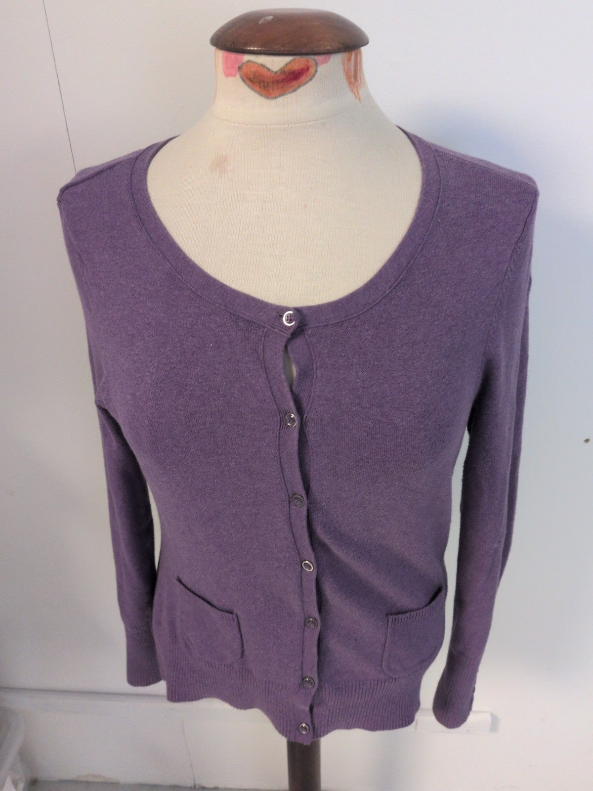 Red Herring 12 Purple Buttoned Cardigan