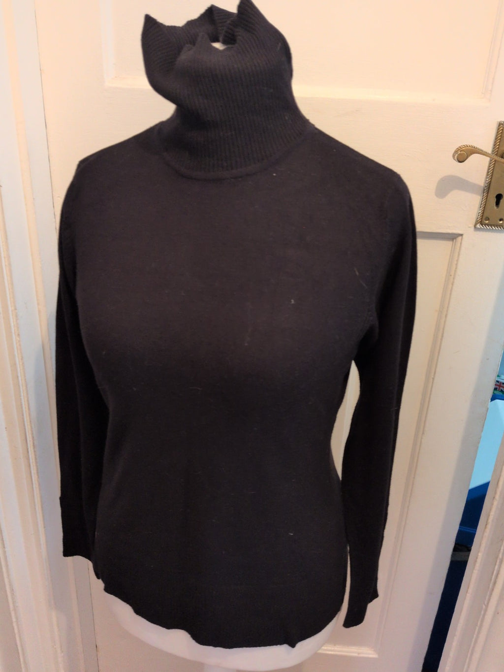 M&Co 14 Black Long Sleeve High Neck Jumper