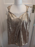 Shein 3XL Gold Shimmer Sleeveless Top