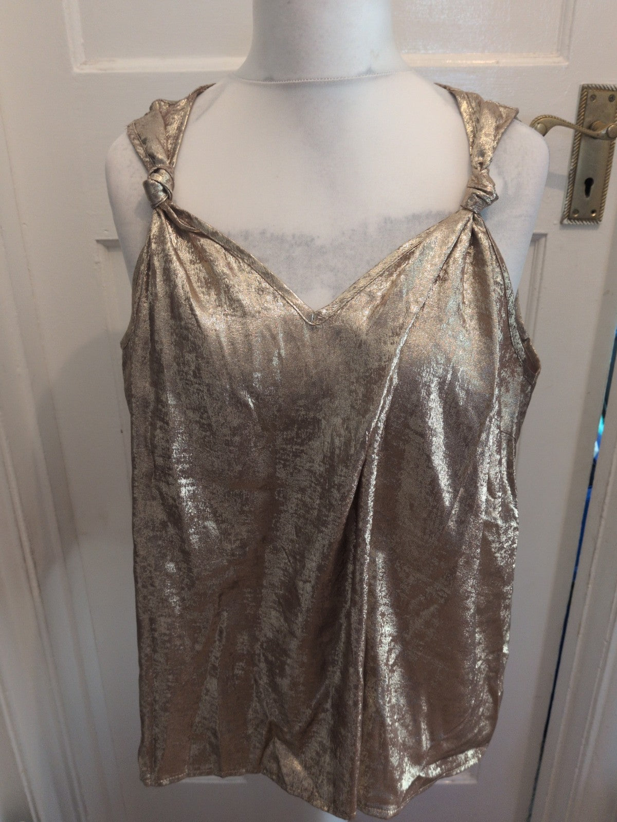 Shein 3XL Gold Shimmer Sleeveless Top