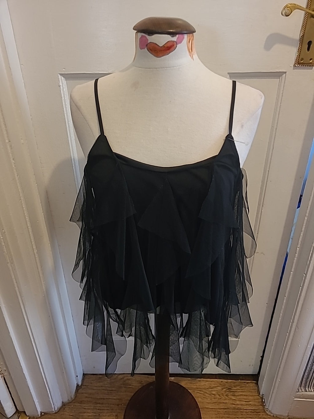 Ladies Cameo Rose Size 10 Black Sleeveless Blouse