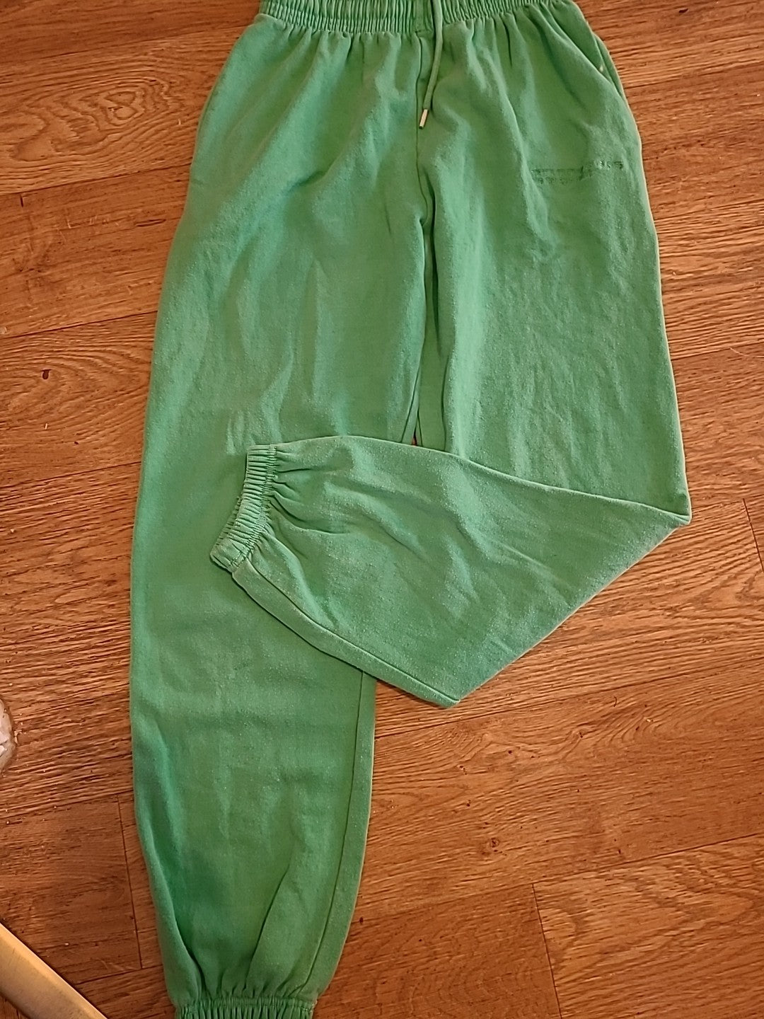 Ladies Prettylittlething Size XS Green Elasticated Joggers