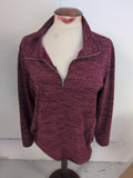 Large Burgundy Fleck Long Sleeve Jumper Collared