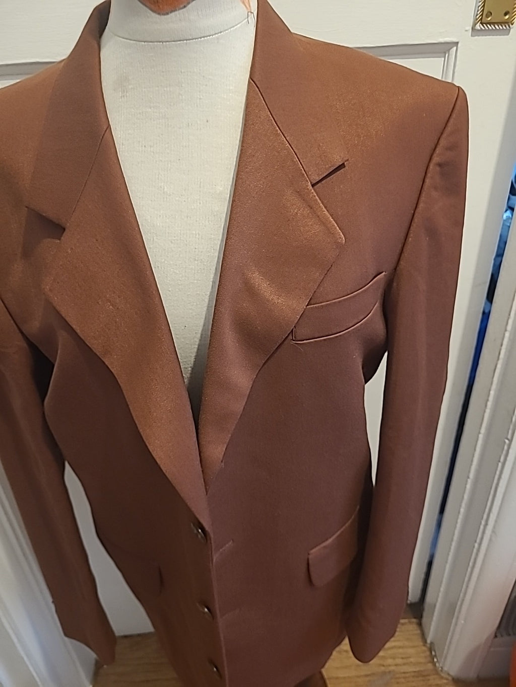 Mens Classic Man Size 38" Purple Lined Suit Jacket