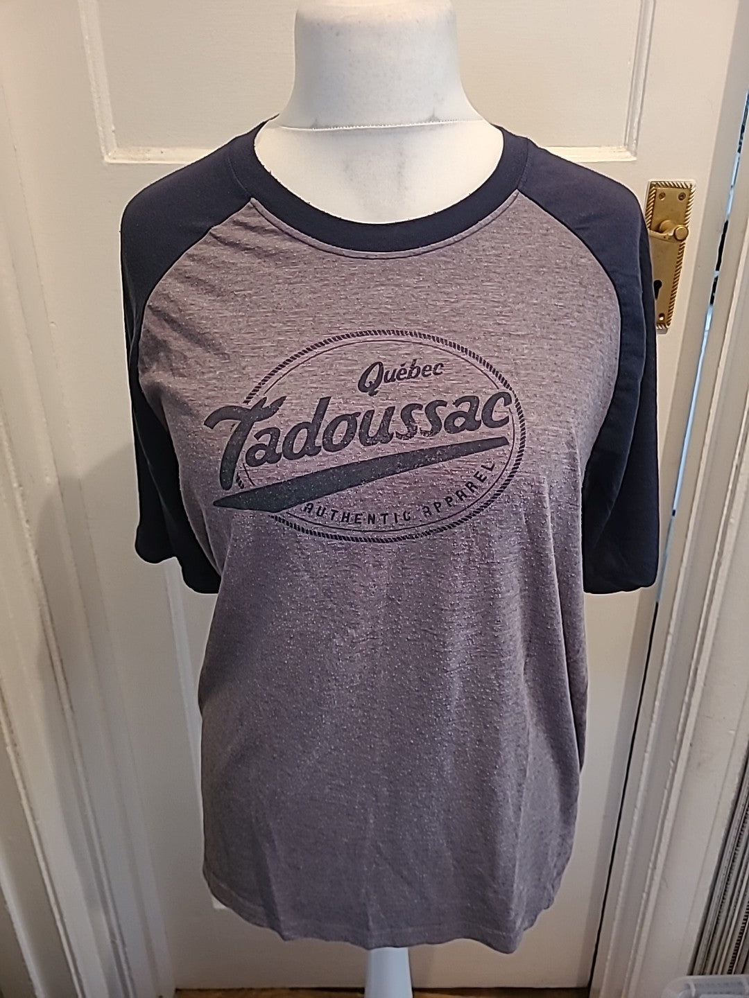 Mens Size M Grey And Navy Printed Pyjama Top Heavy Bobbling