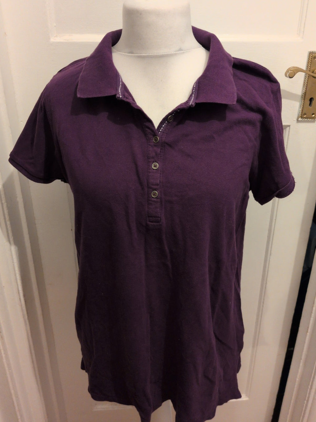 Yours 18 Purple Short Sleeve Polo