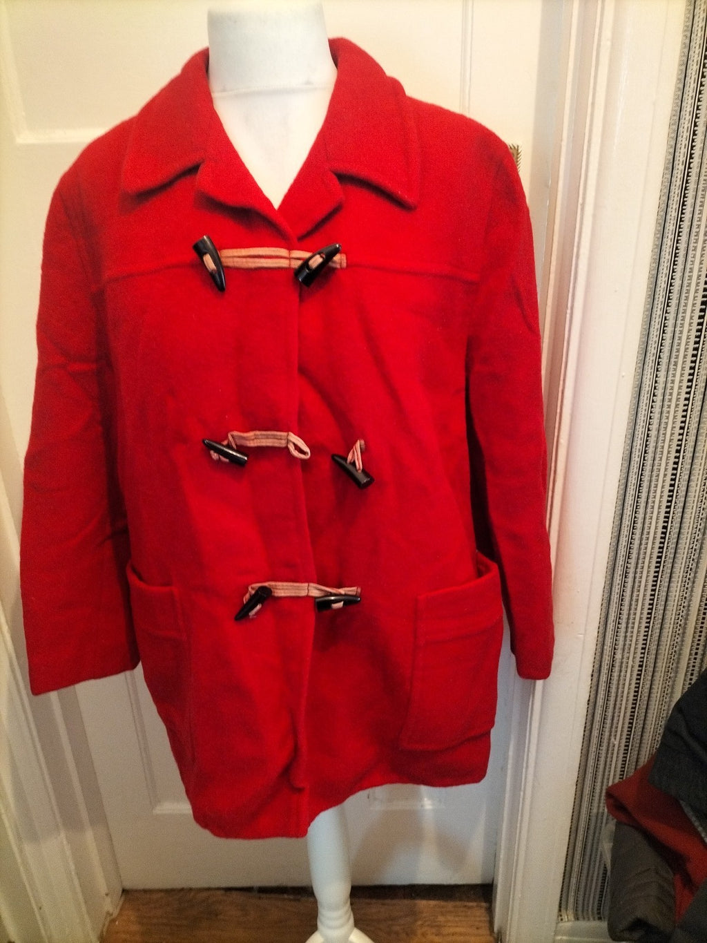 Ladies Eastex Size XL Red Wool Lined Jacket