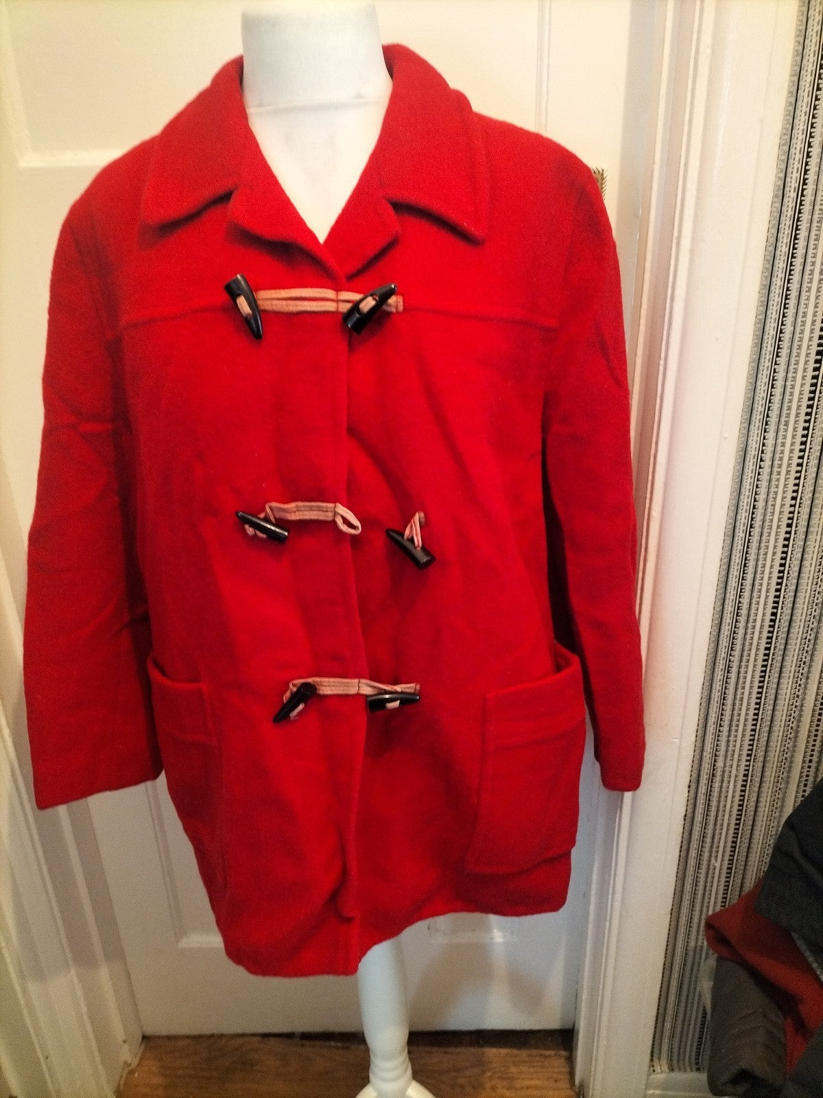 Ladies Eastex Size XL Red Wool Lined Jacket