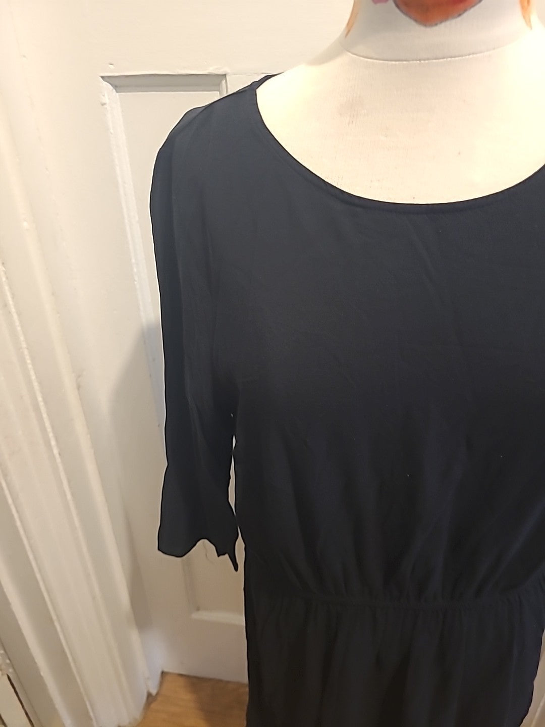 Ladies H+M Size 18 Black Mid Sleeved Dress