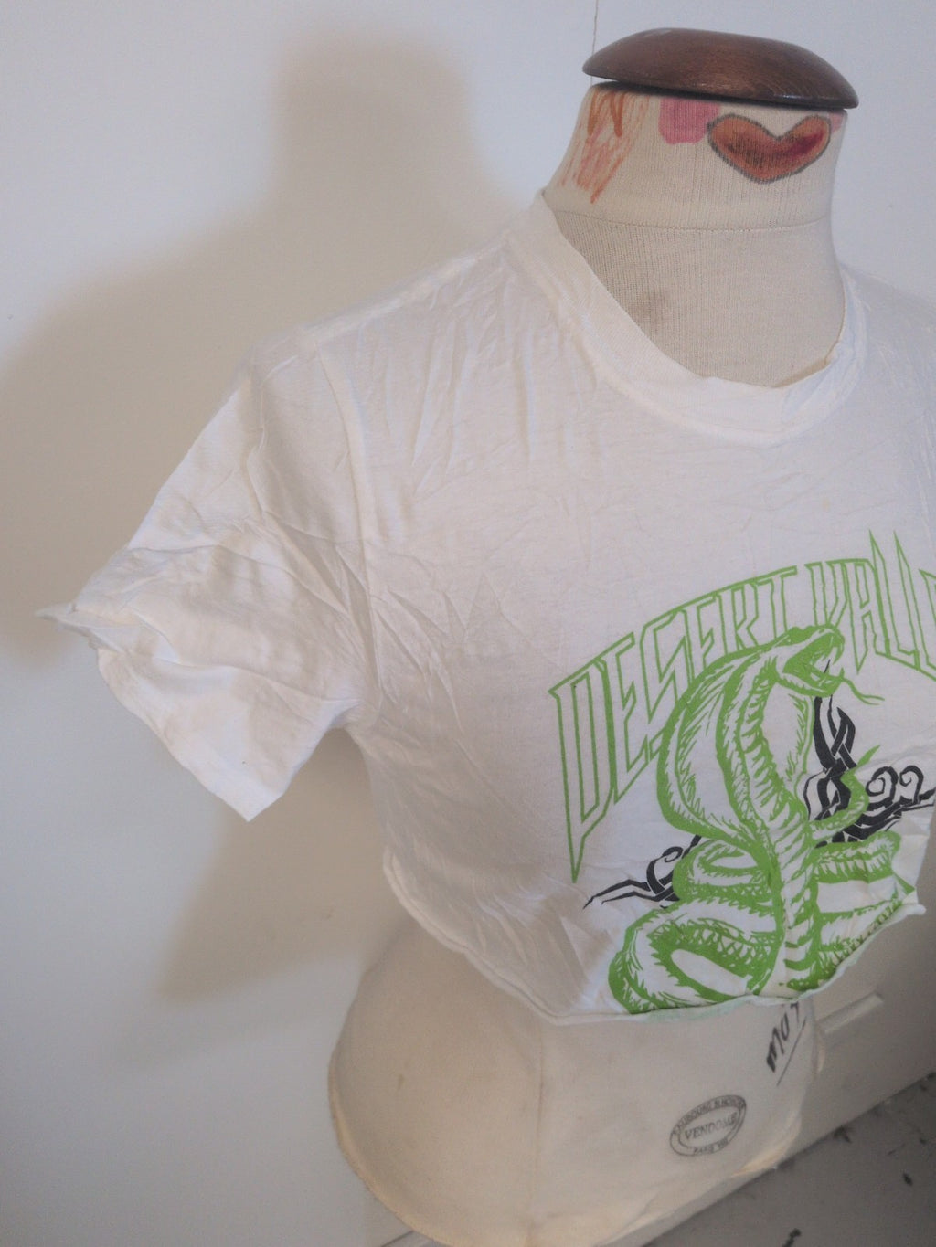 Ladies Prettylittlething Size Small Green And White Printed Crop T-shirt...