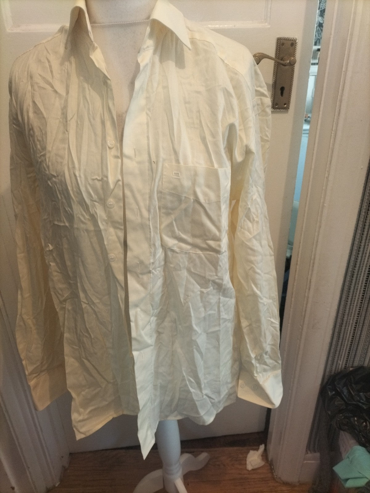 Mens Olymp Size 16 Cream Long Sleeve Shirt