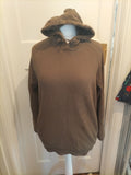 Mens Tu Man Size M Khaki Green Pullover Hoodie