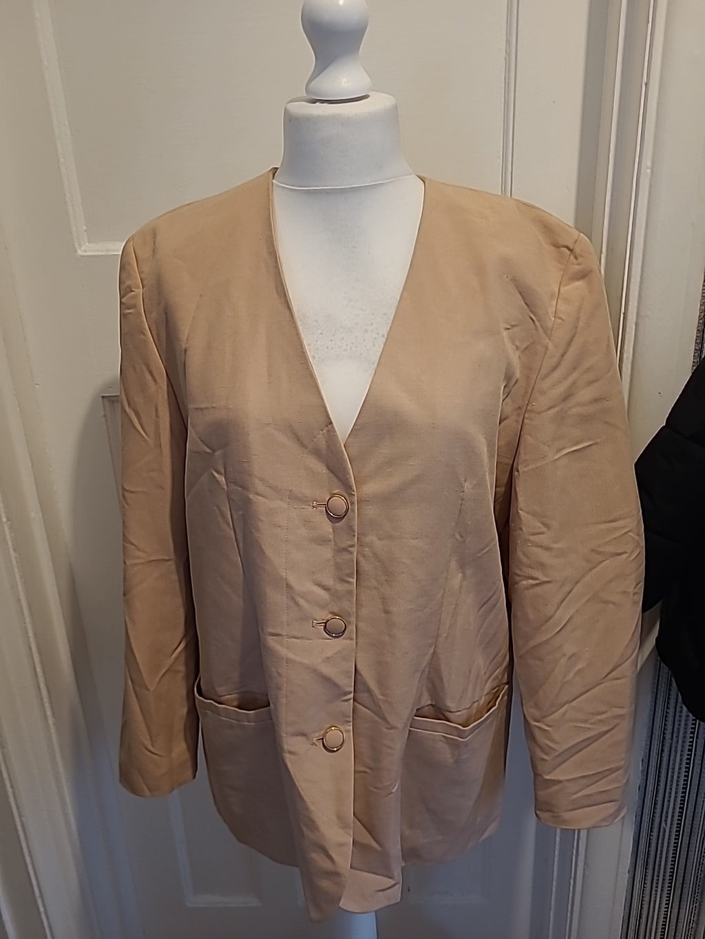 Ladies Size 20 Pale Blush Padded Lined Blazer