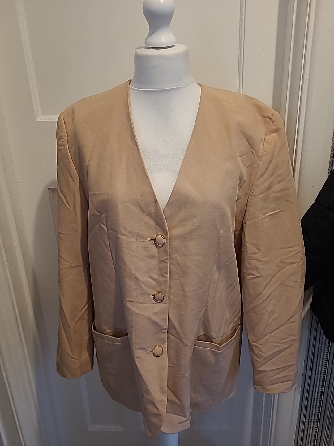 Ladies Size 20 Pale Blush Padded Lined Blazer