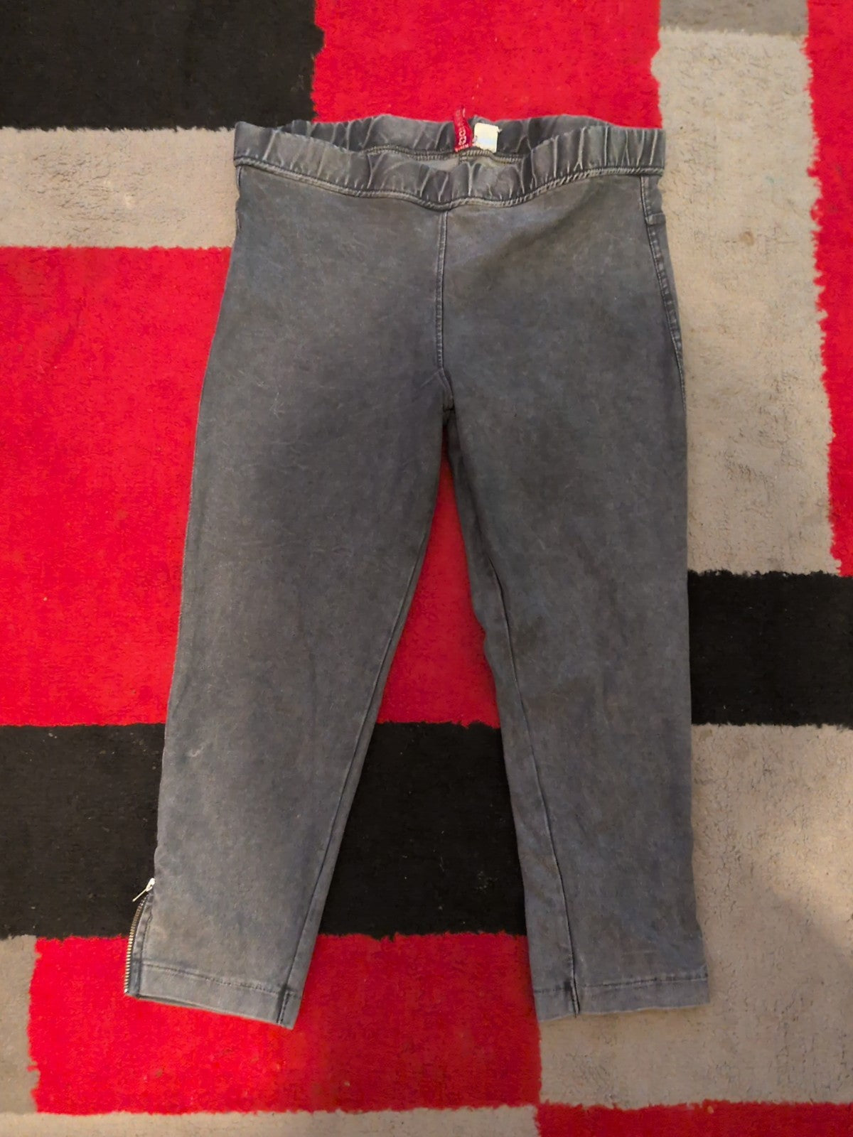 Ladies Divided Size 10 Grey Elasticated Cropped Jegging