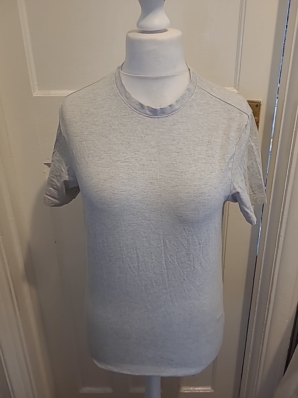 Mens Primark Size Small Slim Fit Grey Short Sleeved Tshirt