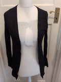 New Look 8 Black Open Blouse Long Sleeve
