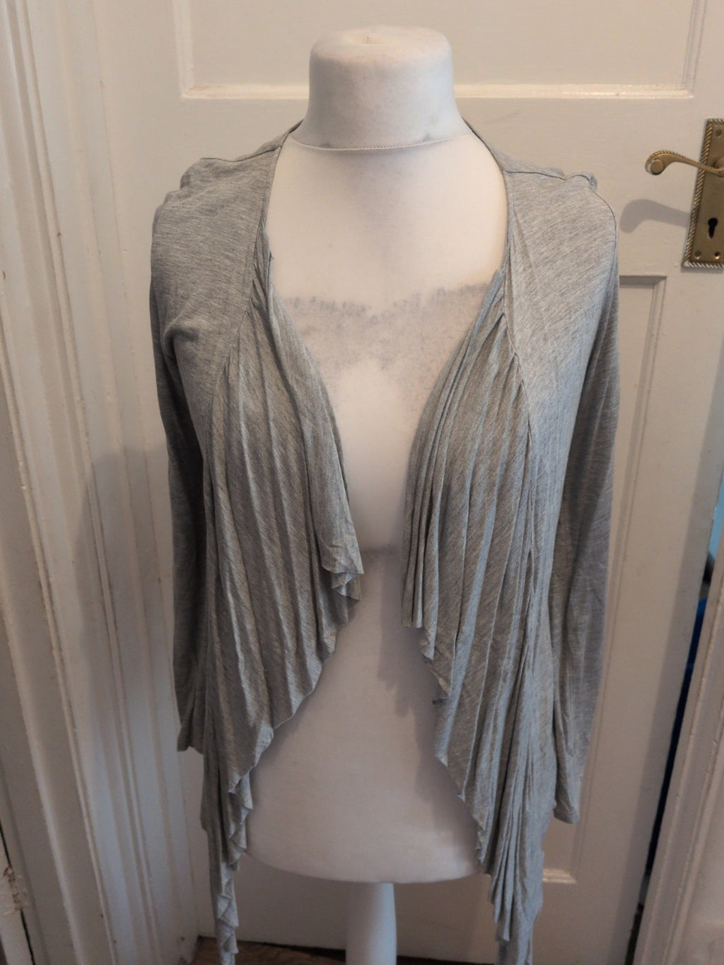 Ladies Primark 8 Grey Lightweight waterfall Cardigan