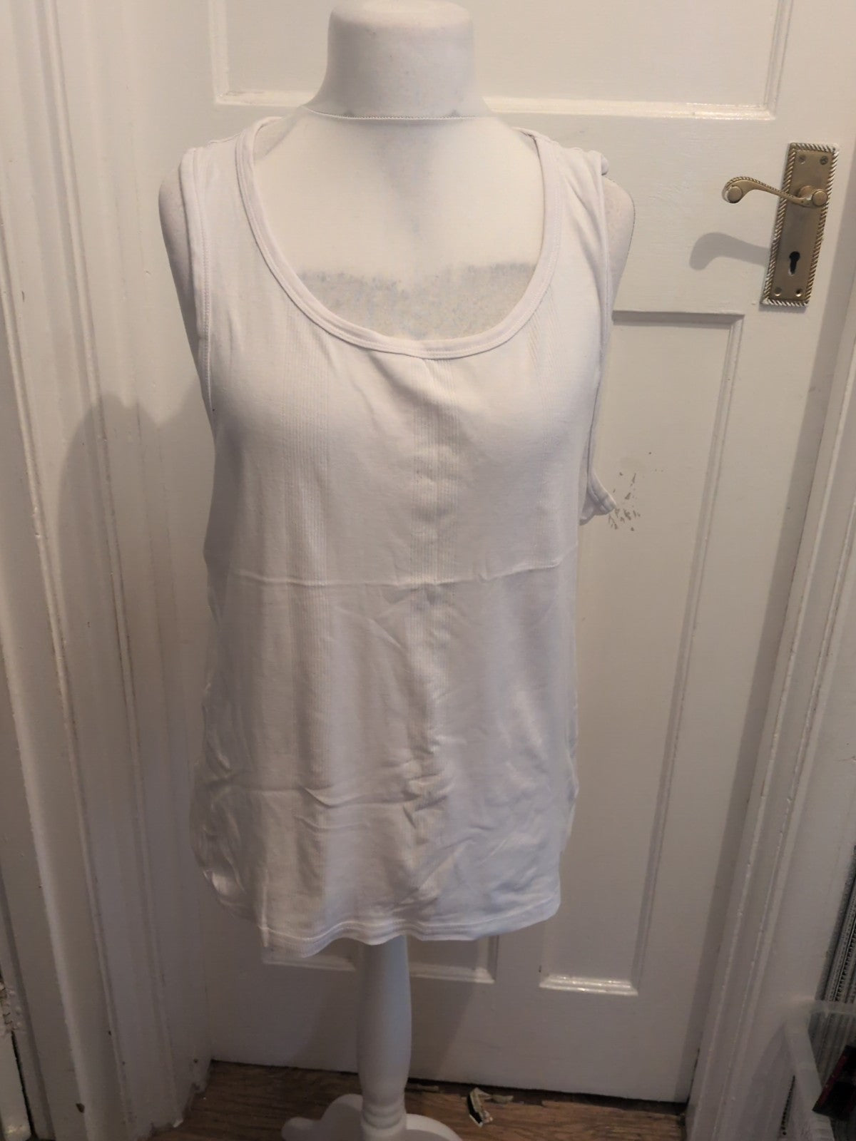Next 2XL White Vest Slim Fit