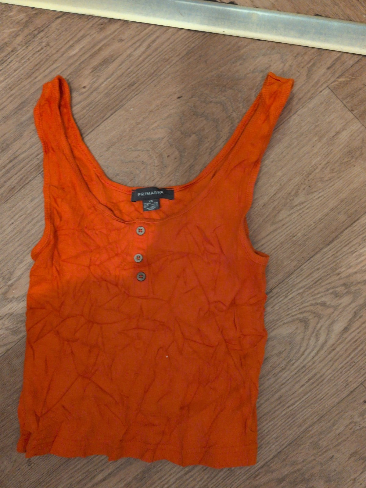 Primark XS Orange Sleeveless T-shirt