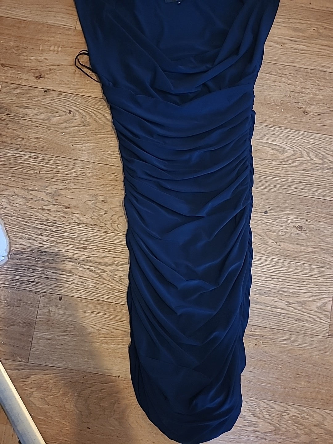 Ladies Terrible Twins Size Medium Navy Sleeveless Ruched Dress
