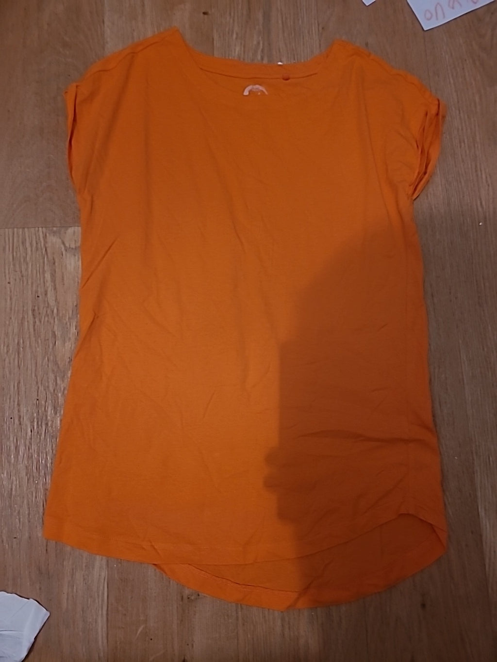 Ladies Next Size 6 Bright Orange Cap Sleeve Tshirt