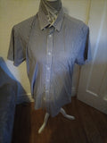 Mens Primark 16" Collar Check Short Sleeved Shirt