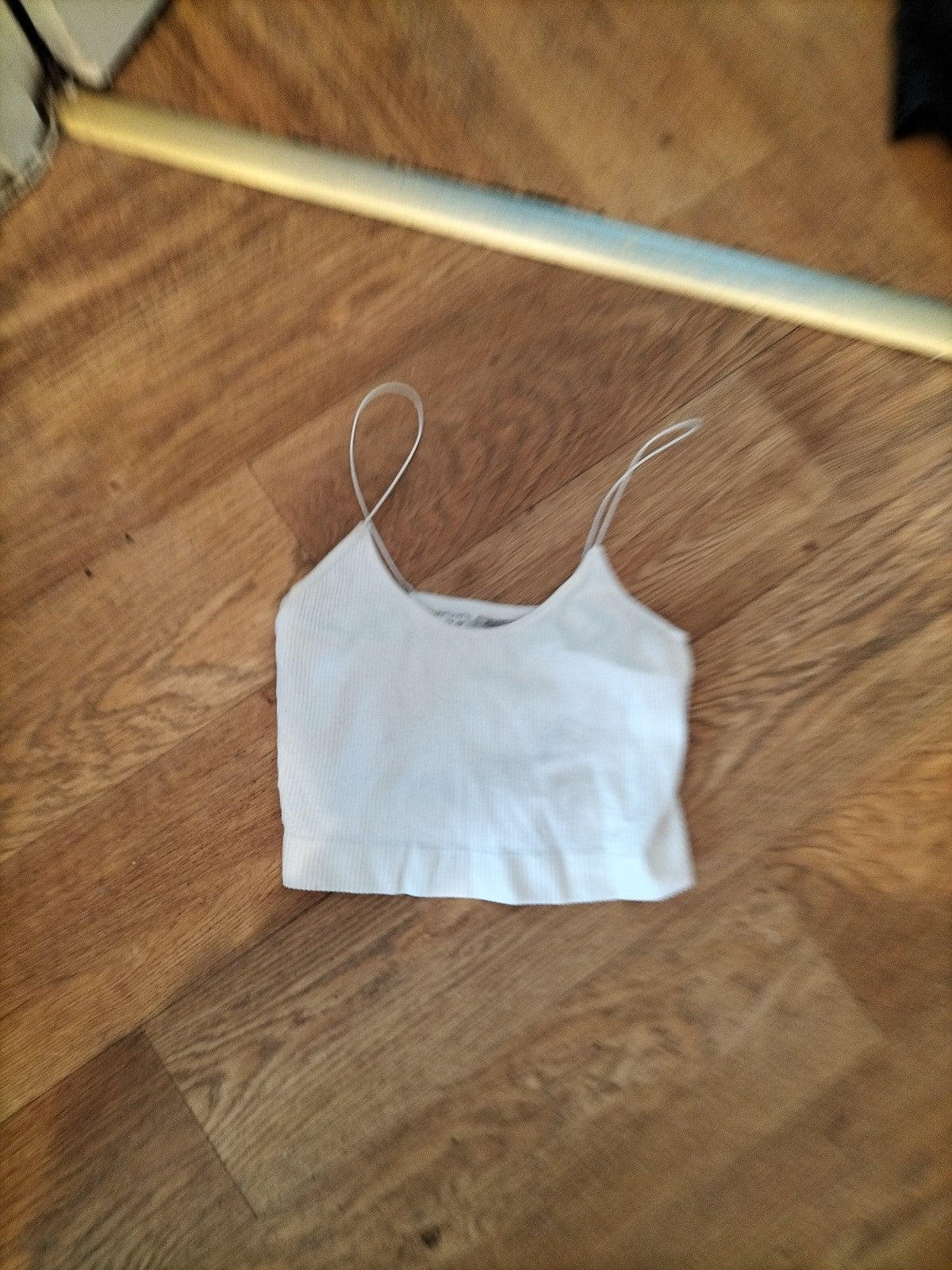 Primark 10-12 White Ribbed Bralette