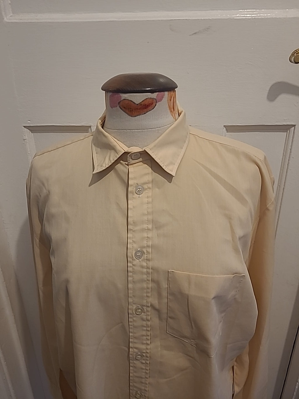 Mens Daniel Hunter Euro 42 Beige Long Sleeve Shirt