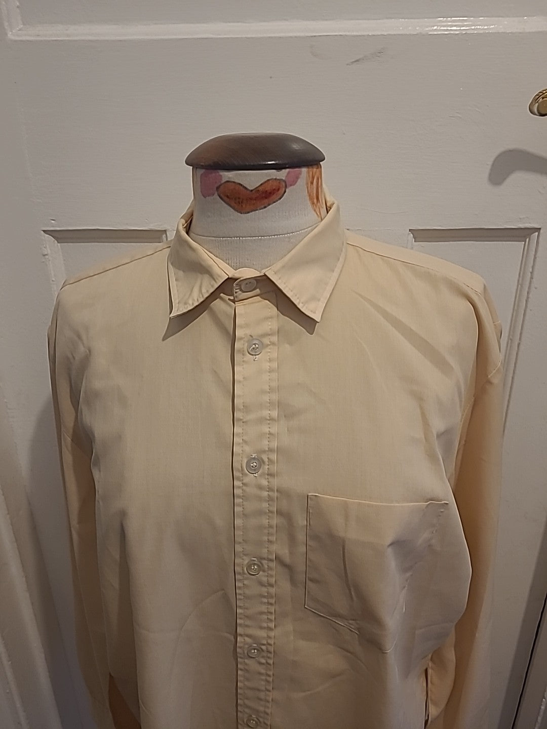 Mens Daniel Hunter Euro 42 Beige Long Sleeve Shirt
