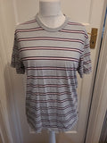 Mens Blue Harbour Size Small Grey Navy And Red Short Sleeved Polo