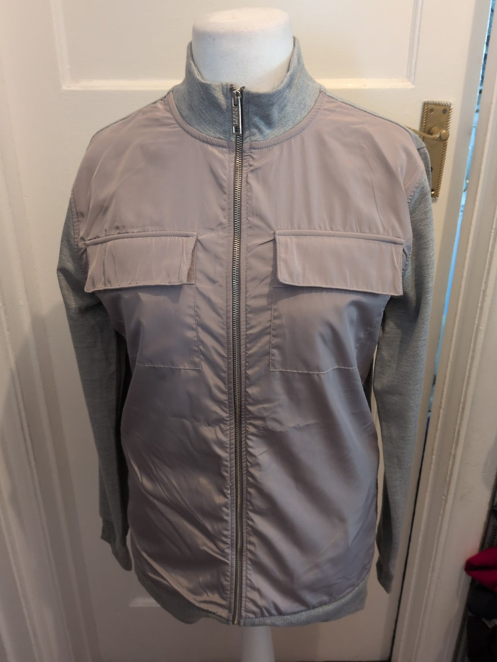 Mens Boohoo Size M Grey/Silver Full Zip Jacket