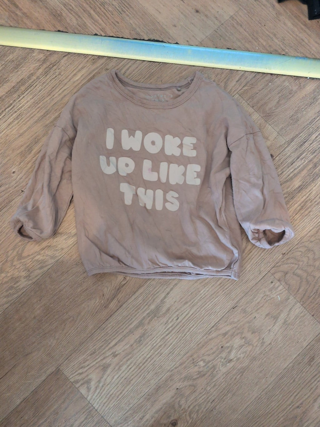 Next 3-4 Years Brown Long Sleeve T-shirt Small Mark On Front