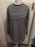 Prettylittlething 8 Oversized Navy Stripe Jumper