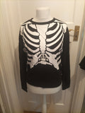 Brand New Mens H&M Size Large Black Skeleton Tshirt