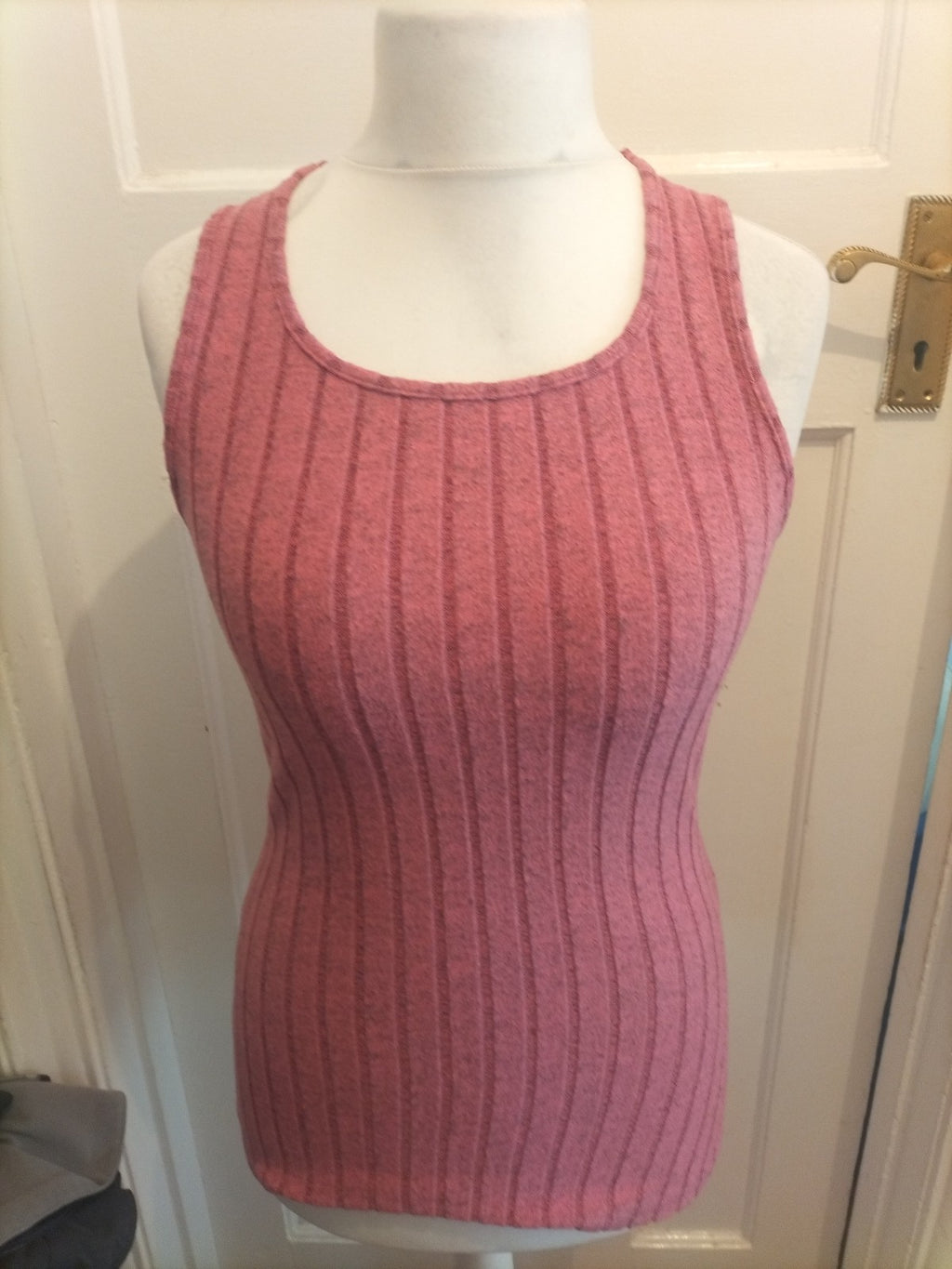 Ladies Size Large Pink Flecked Sleeveless T-shirt