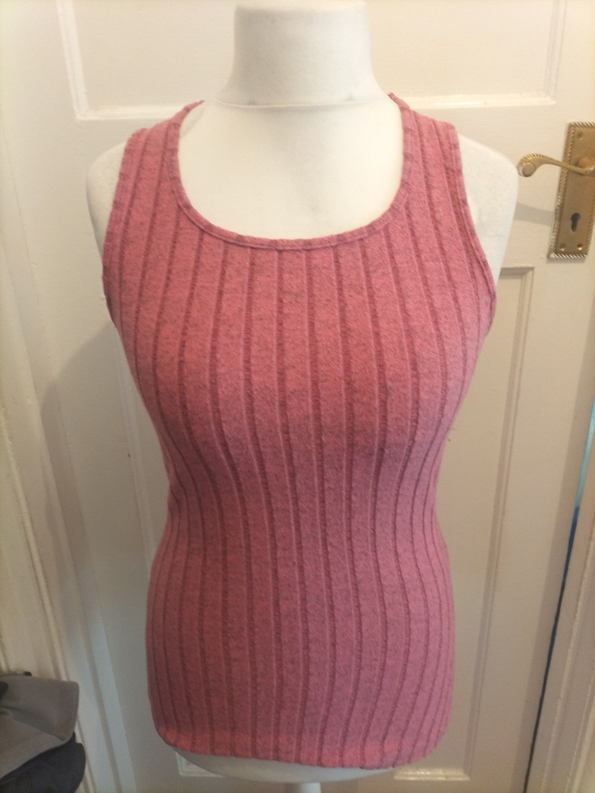 Ladies Size Large Pink Flecked Sleeveless T-shirt