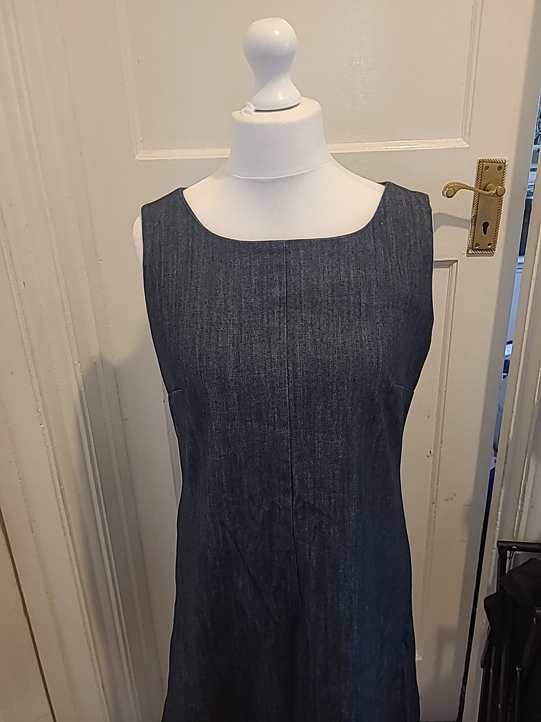 Ladies Size Medium Denim Sleeveless Dress