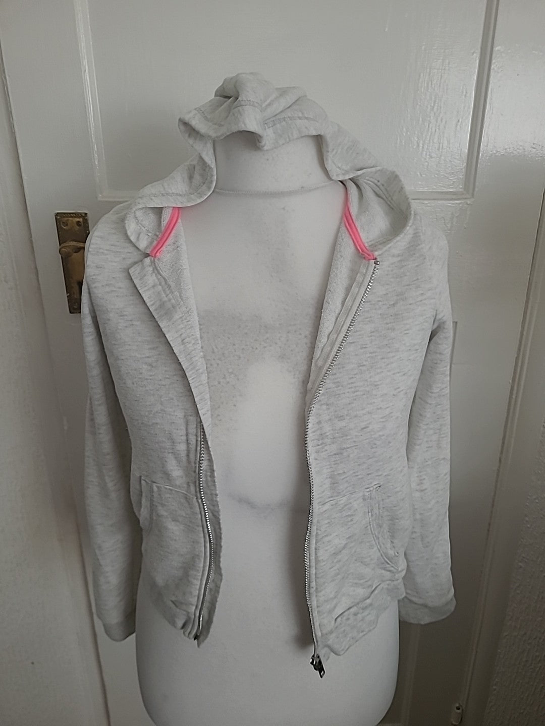 Girls H&M Age 12-14 Years Pale Grey Full Zip Hoodie