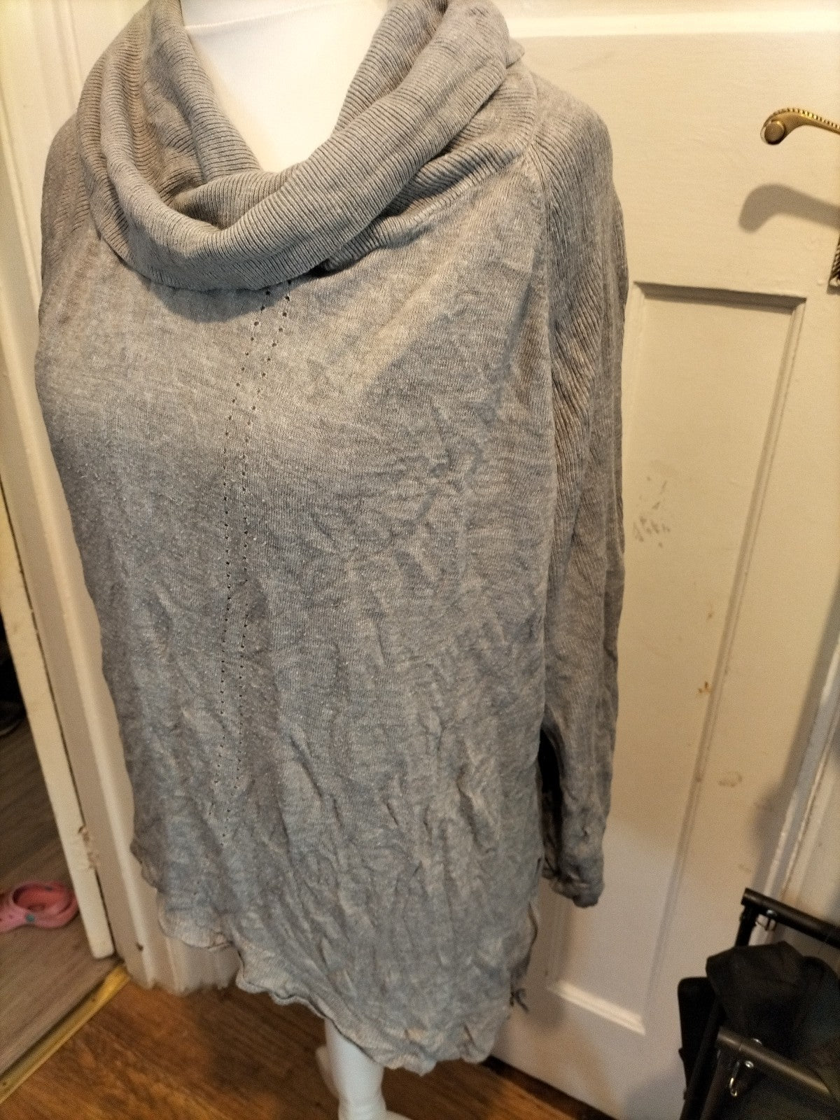 Ladies Peacocks Size 20 Grey High Neck Pullover Jumper