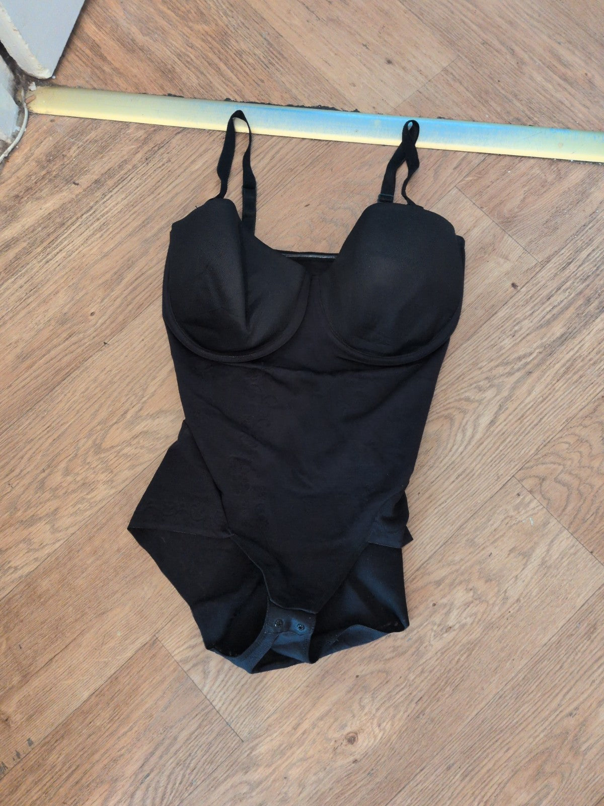 Marks And Spencer 34F Black Padded And Wired Bodysuit