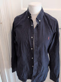 Next Large Navy Skinny Fit Long Sleeve Shirt