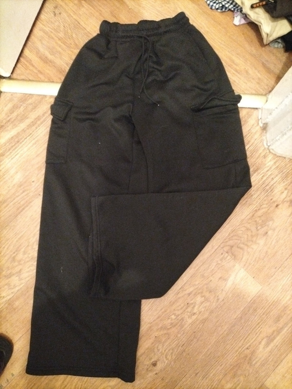 Small Black Elasticated Cargo Jogger