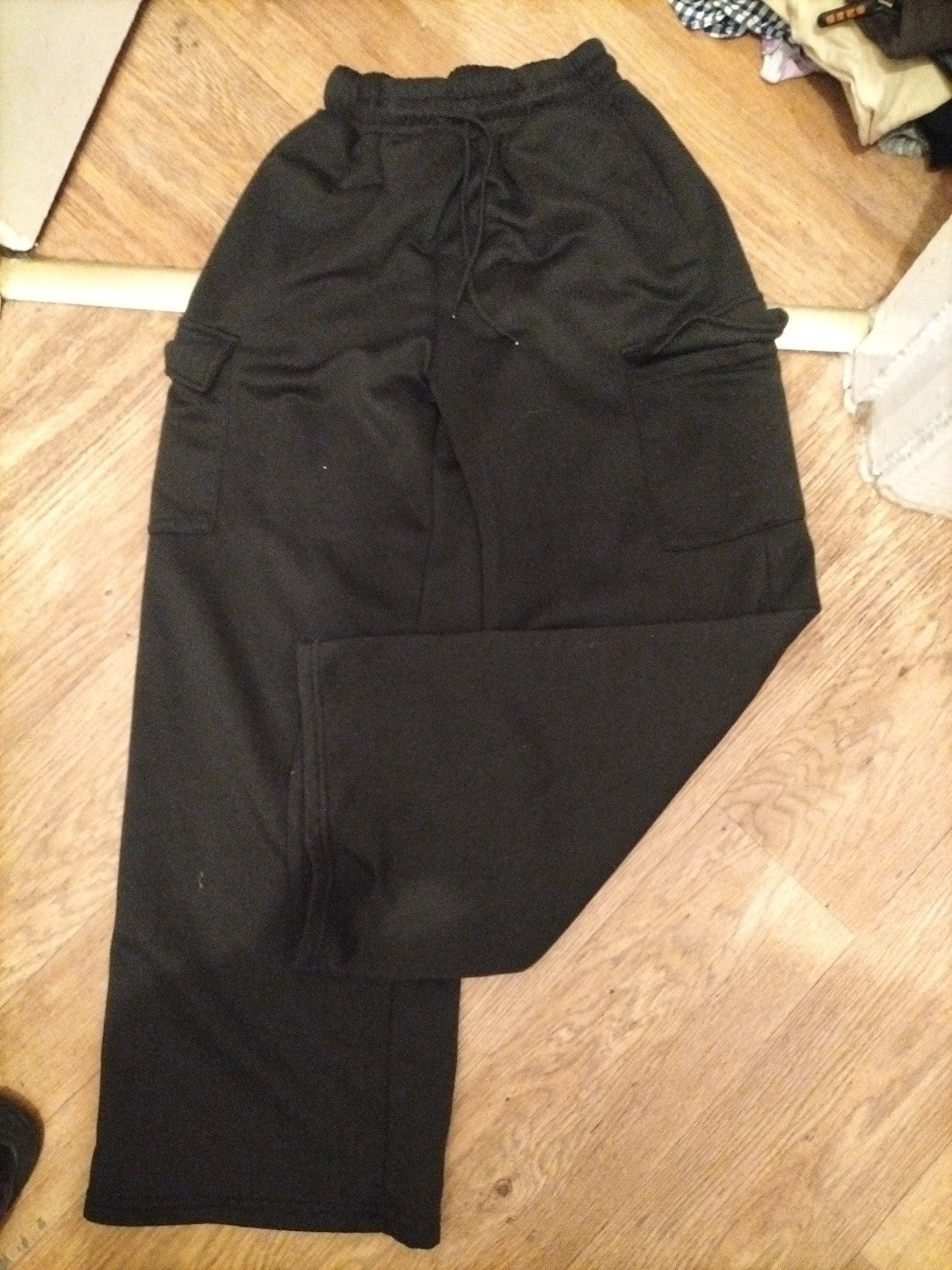 Small Black Elasticated Cargo Jogger