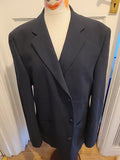 Mens Karl Jackson Size 44L Black Lined Padded Blazer