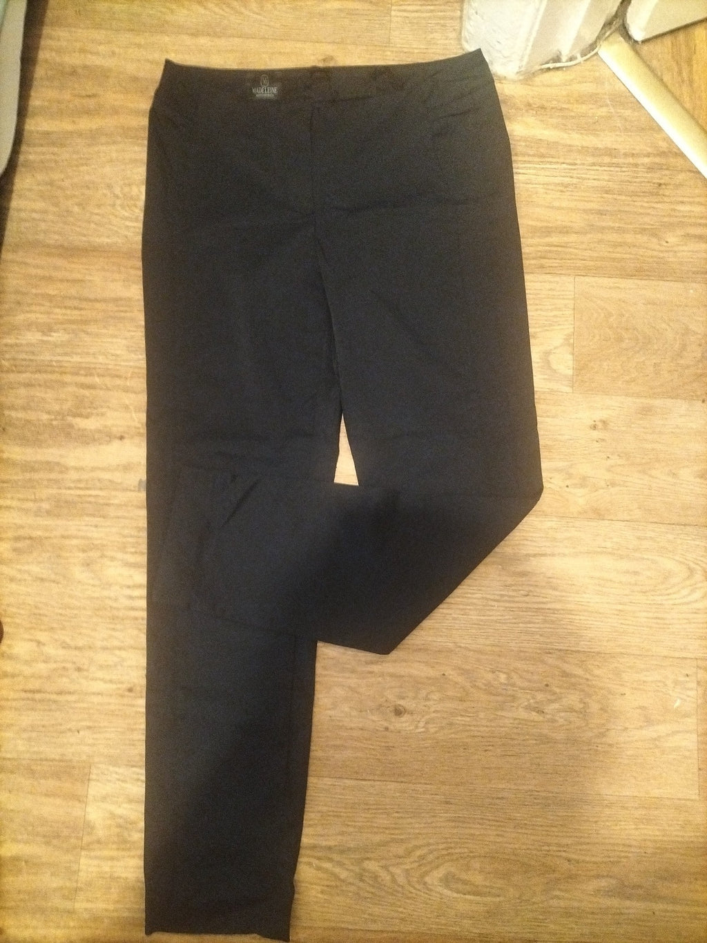 Ladies Madaline Size 12 Black Jegging Feel Trousers Pleather