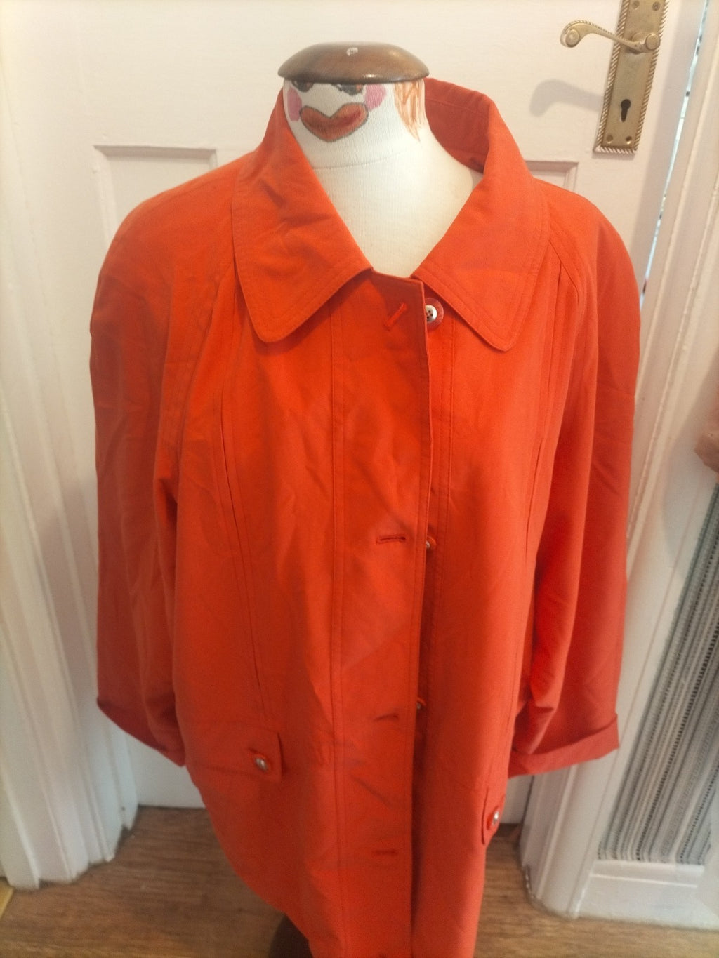 Ladies Telemac Size 3XL Orange Lined Long Sleeved Coat