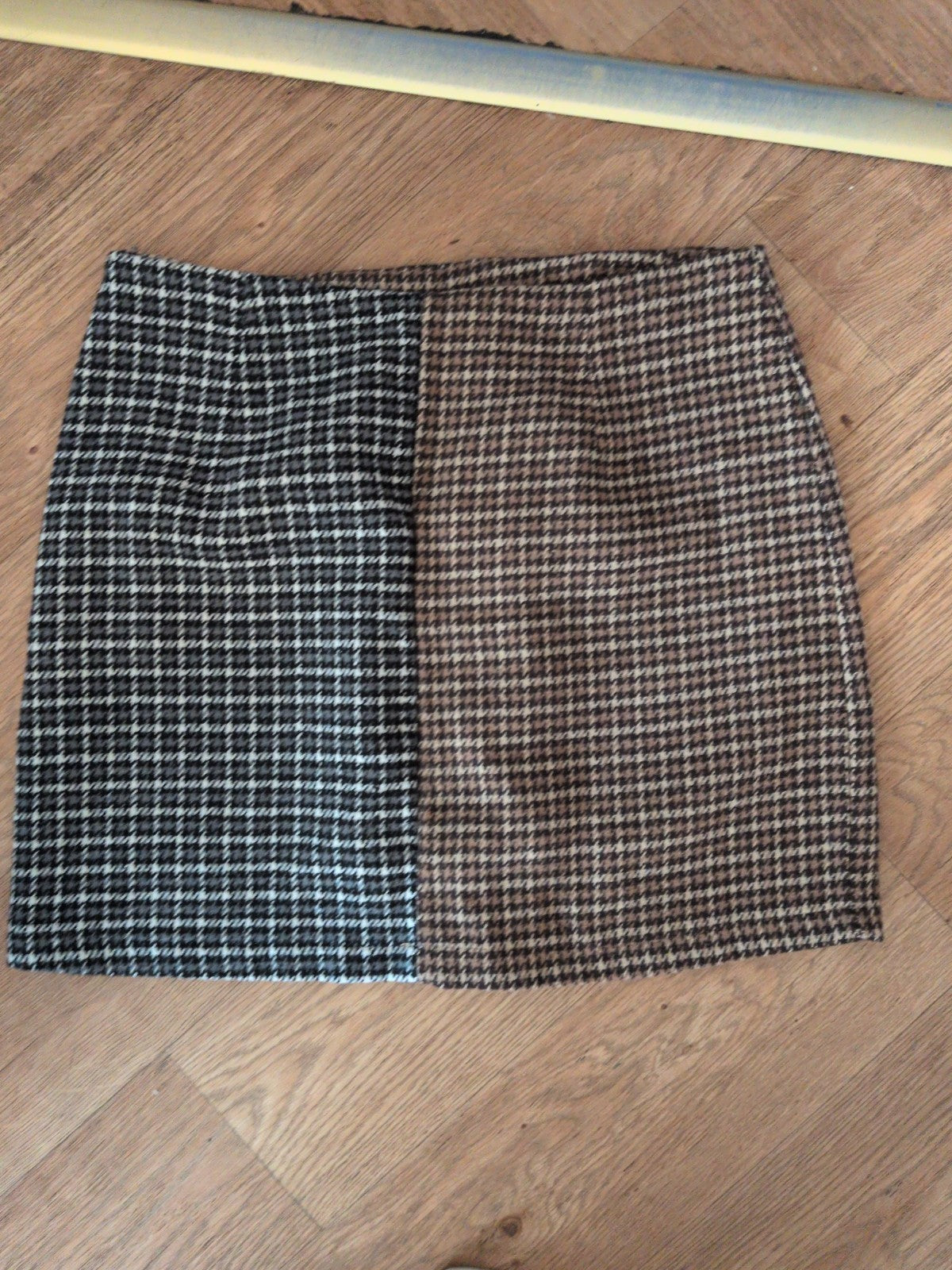 Shein Large Half Brown Half Black Skirt Knee Length