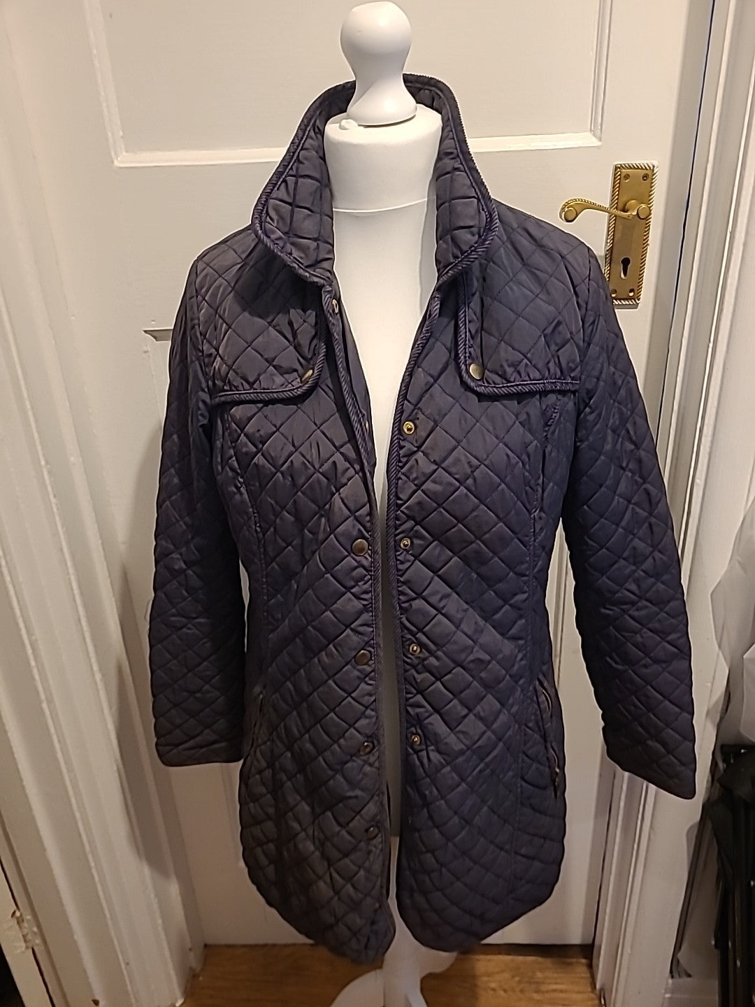Ladies George Size 12 Charcoal Grey Popper Fastening Coat